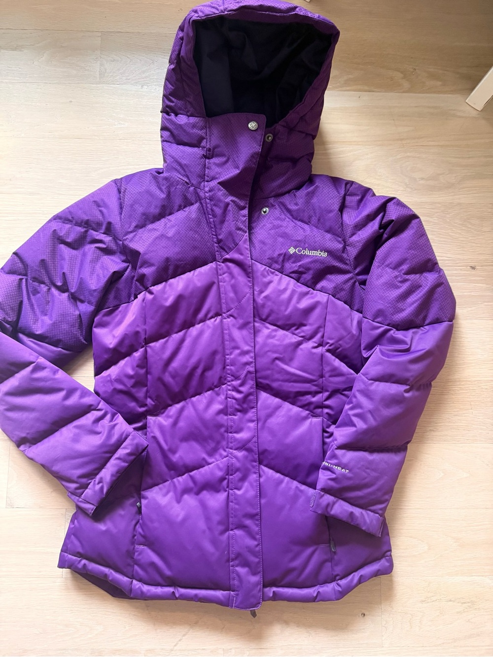Columbia Purple Women's Puffer Hooded Ski Coat Jacket